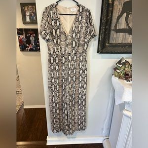Safe The Label snake print wide leg jumpsuit (womens L)